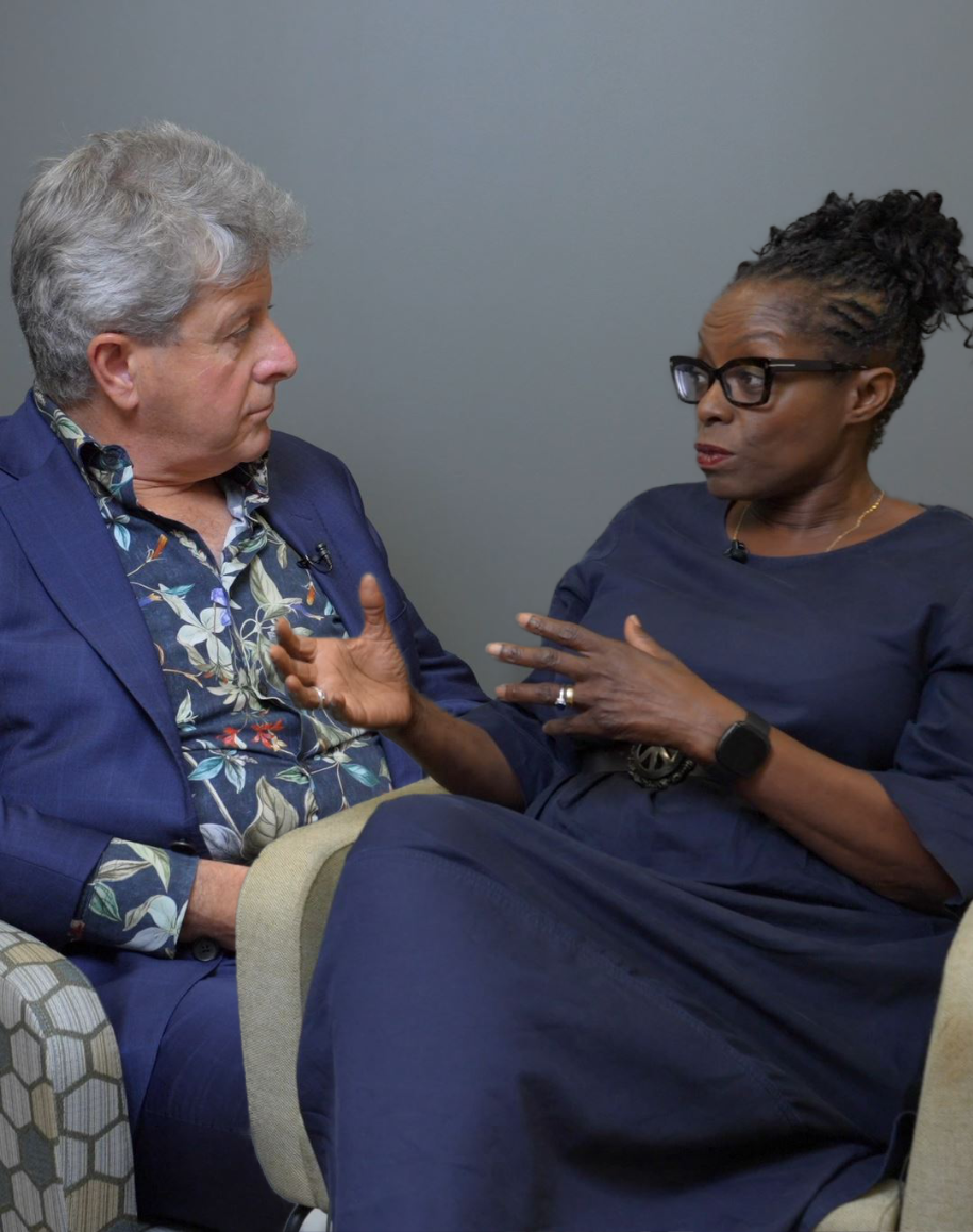 A scene from the video Dr Adrian James and Dr Lade Smith CBE discuss the Tackling racism in the workplace guidance