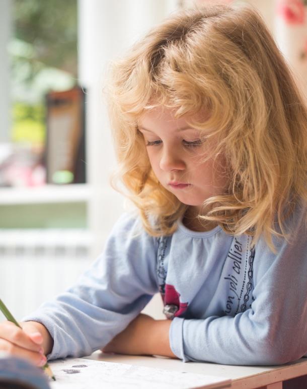 Little girl writing Little girl writing